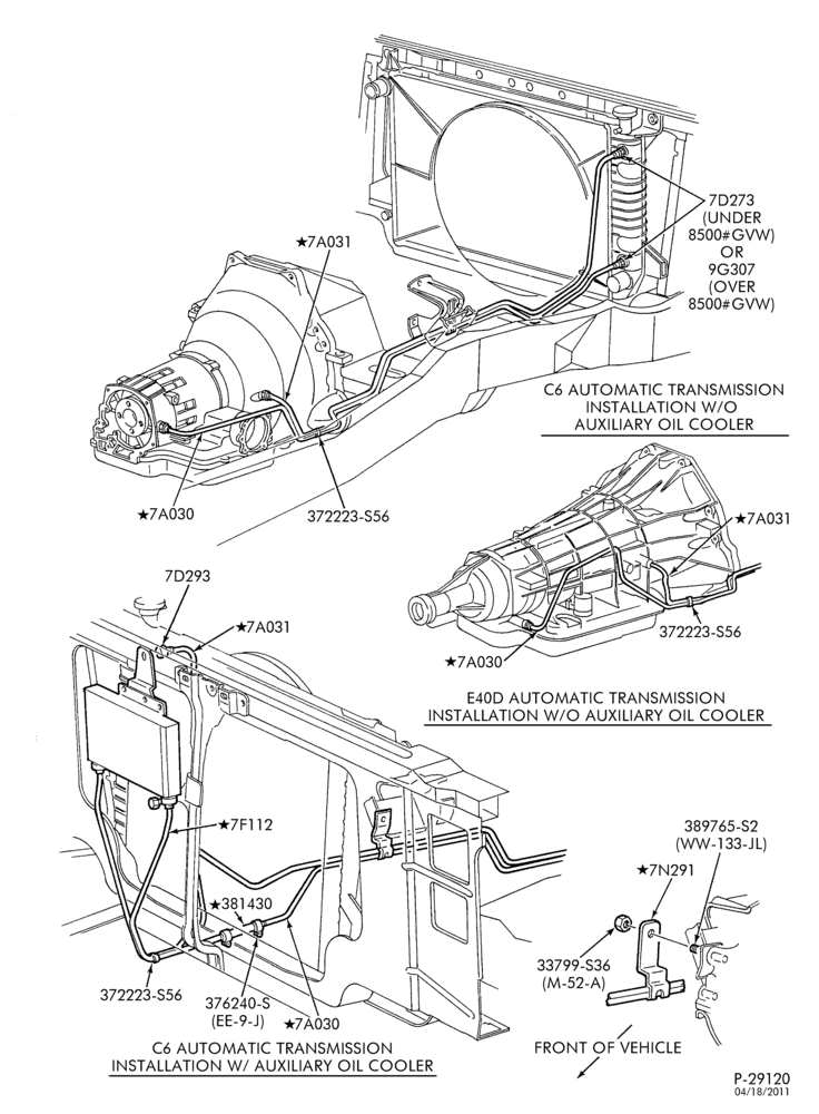 Схема C6 TYPE-EXTERNAL PARTS - Oil cooling system - 6 cyl. 4.9L-U150
