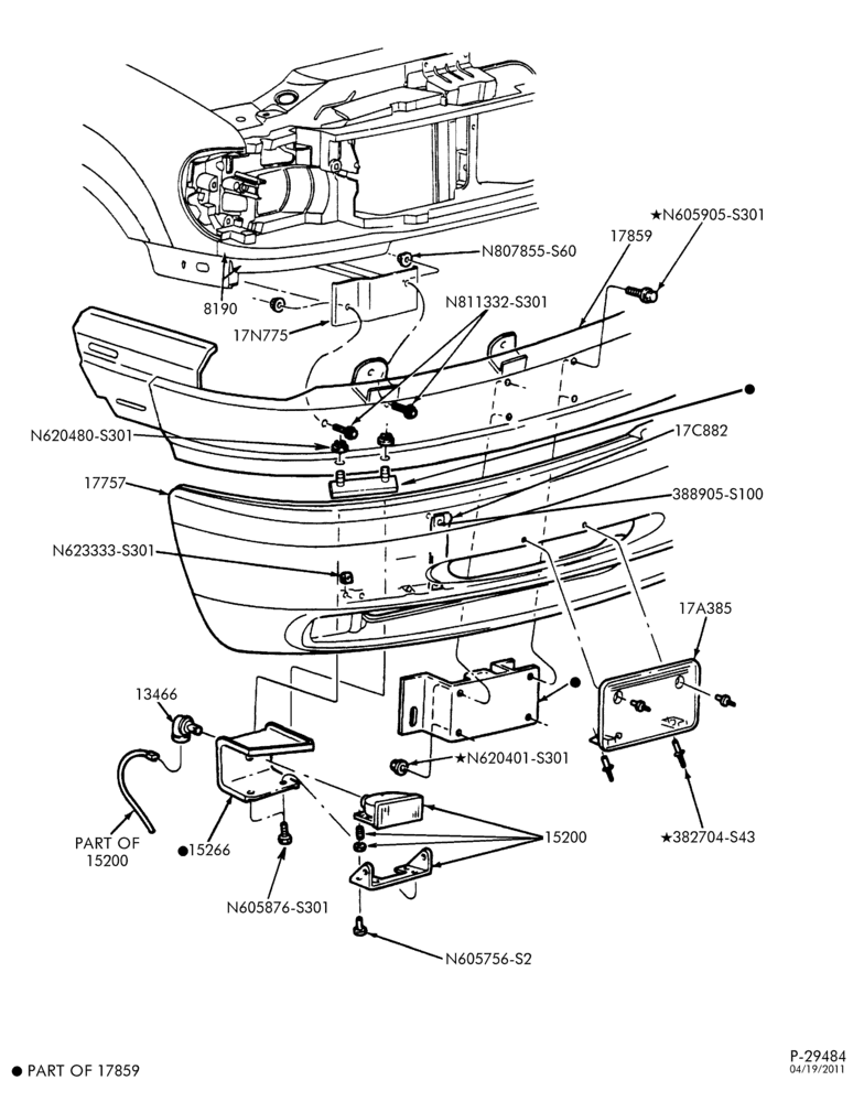 Схема BUMPERS-Front bumper parts - ""Limited''-B