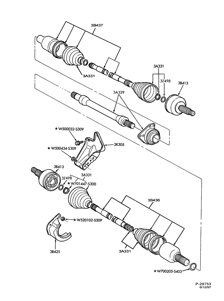 Схема FRONT SUSPENSION AND STEERING-Front driving axles