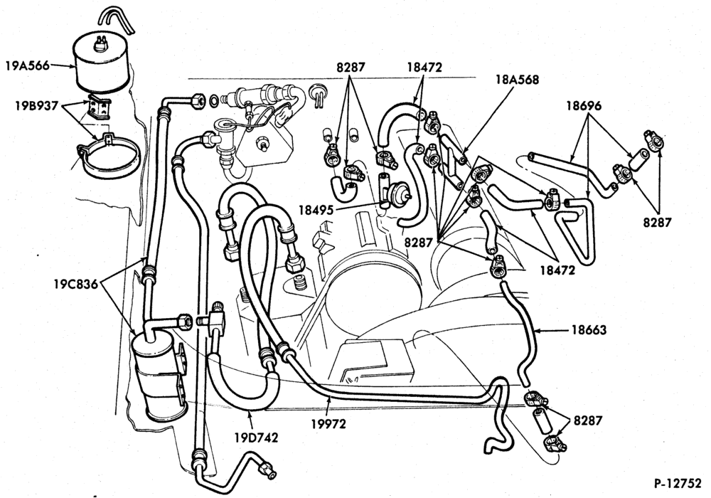 Схема AIR CONDITIONER-Engine Compartment - integral- Pinto