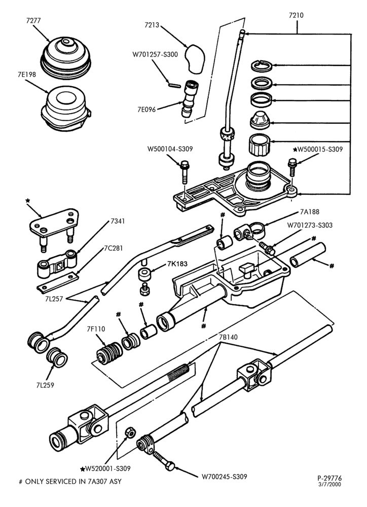 Схема EXTERNAL PARTS-Gearshift mechanism - floor mounted-5/S