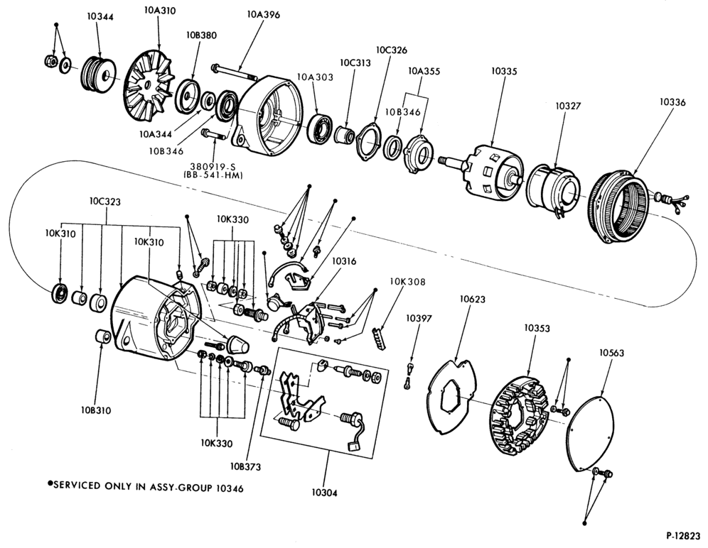 Схема ALTERNATORS-Alternator-Delco Remy-75 amp.
