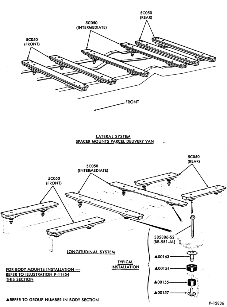Схема FRAME-FRAME- body spacer to frame-cutaway-E250/350