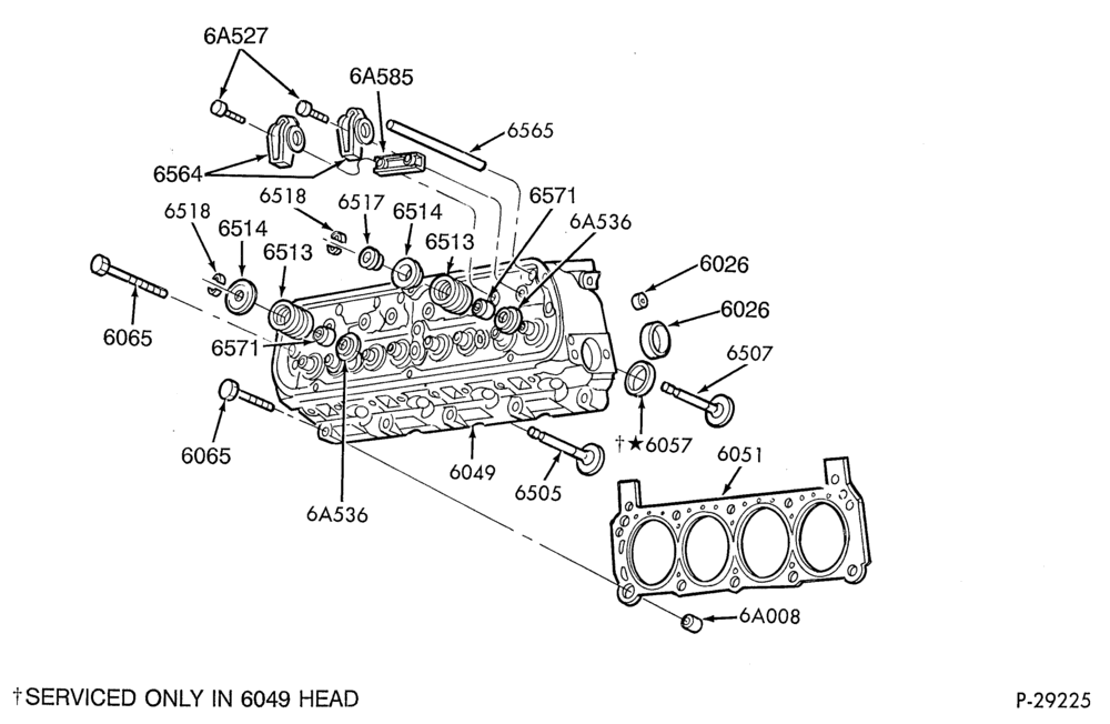 Схема 8 CYL. 5.0L-Cylinder head, valves and related parts - Cobra