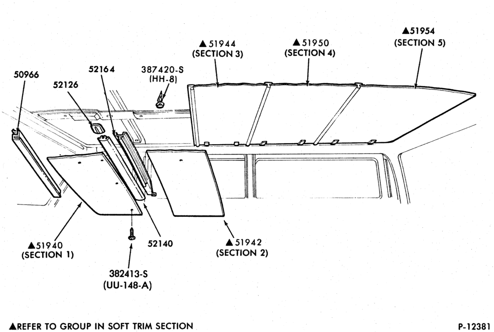 Схема TRIM-Interior trim (roof panels)-All