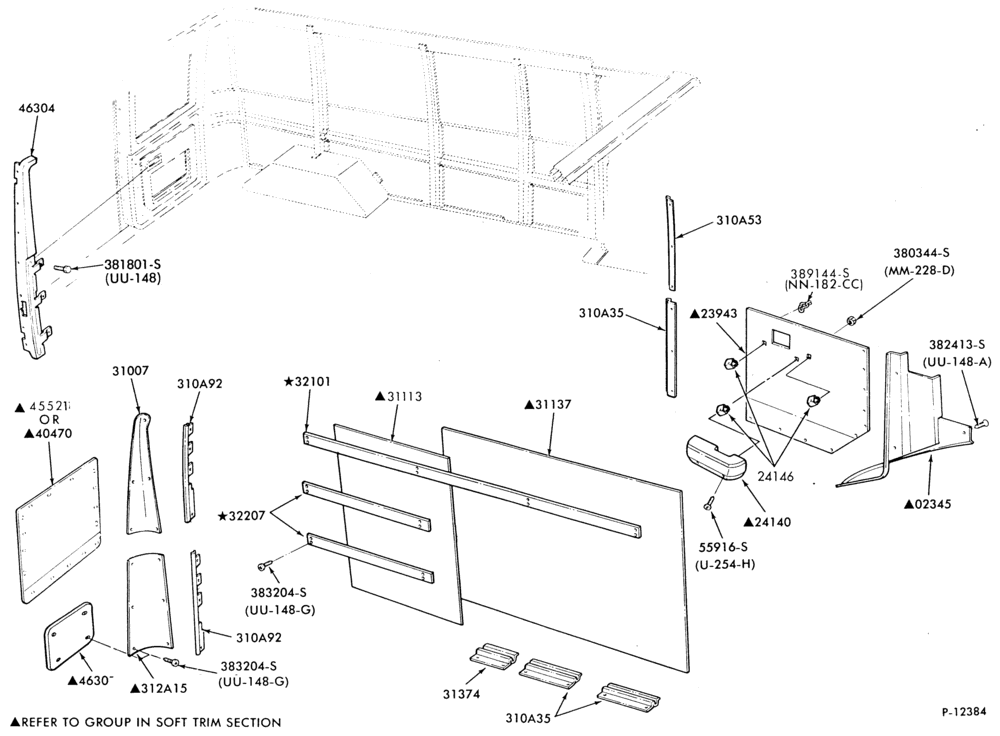 Схема TRIM-Interior trim panels (L.H.)-All-w/o body side