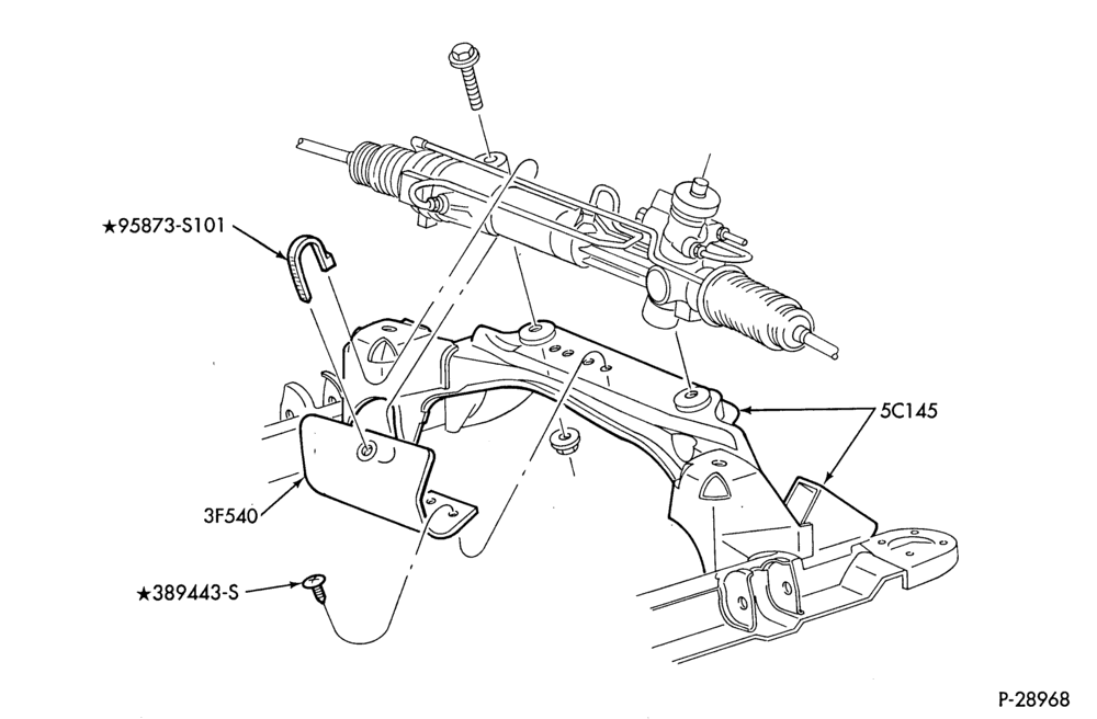 Схема SPRING, STABILIZERS, REAR SUSPENSION-Front end mounts & body mounts - number one crossmember-TW