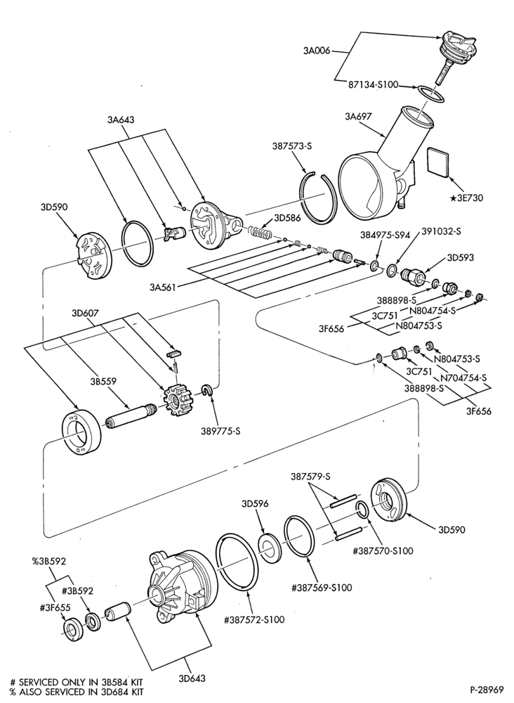 Схема STEERING-Power steering system - Pump assembly | Ford design-TW