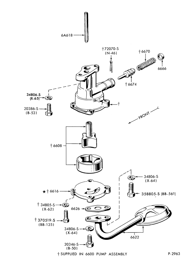 Схема 6 CYL. 3.3L (200 C.I.D.)-Oil pump