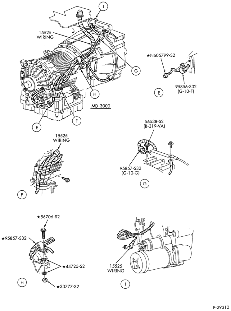Схема ELECTRICAL SYSTEMS-Back-up lamps, switch, oil temp. switch & wiring - Page B-B600/700