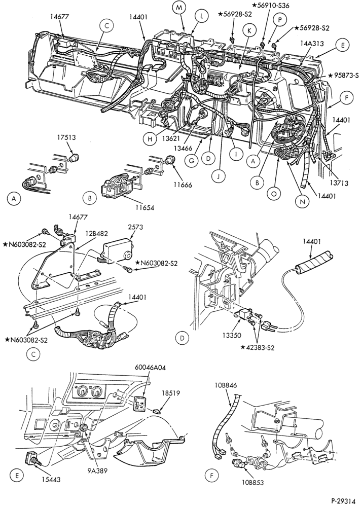 Схема ELECTRICAL SYSTEMS-Instrument panel wiring - Page A-F-FT600/900
