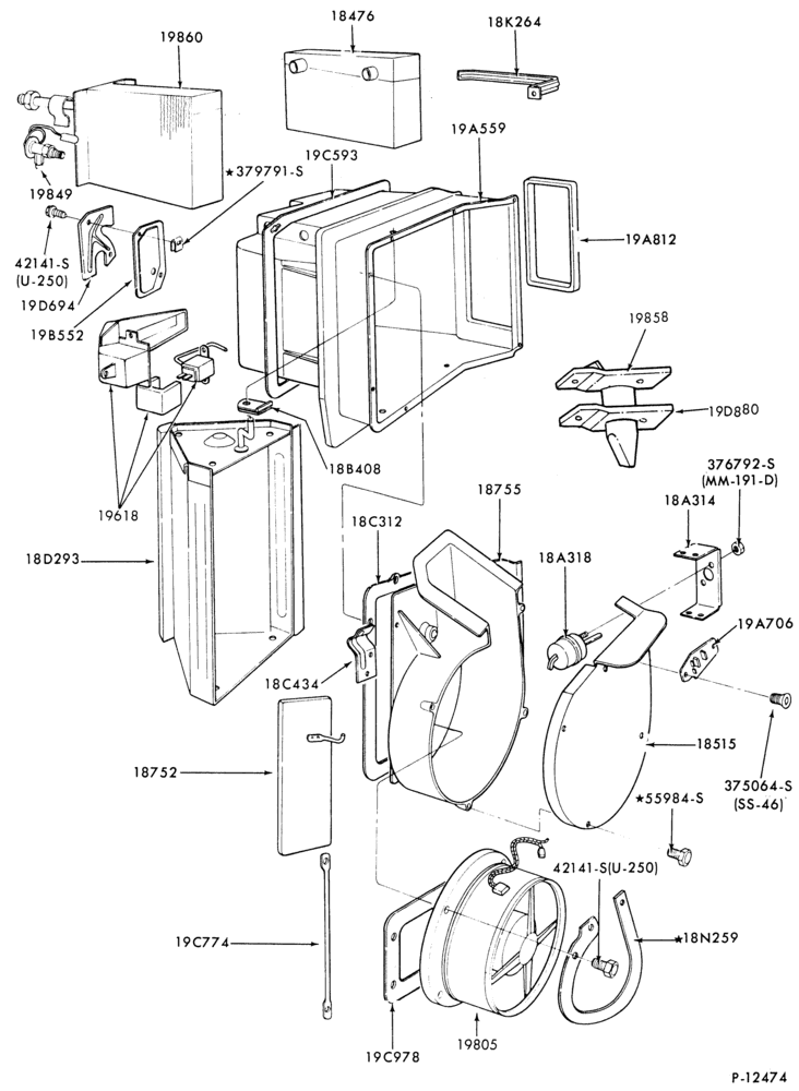 Схема AIR CONDITIONING-Bezels and Controls  - built-in (dealer installed) - Super/Van Wagon  - built - built- main-integral-All
