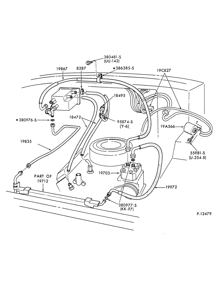 Схема AIR CONDITIONING-Bezels and Controls  - built-in (dealer installed) - Super/Van Wagon  - built - built - built - built-in (dealer installed)-auxiliary - main-8 cyl. 351 (5.8L)-All