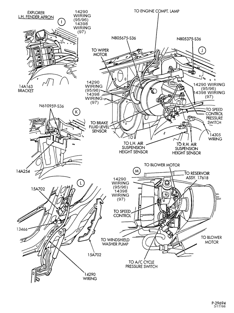 Схема ELECTRICAL SYSTEMS-Wiring system - engine compt. - Page C-R