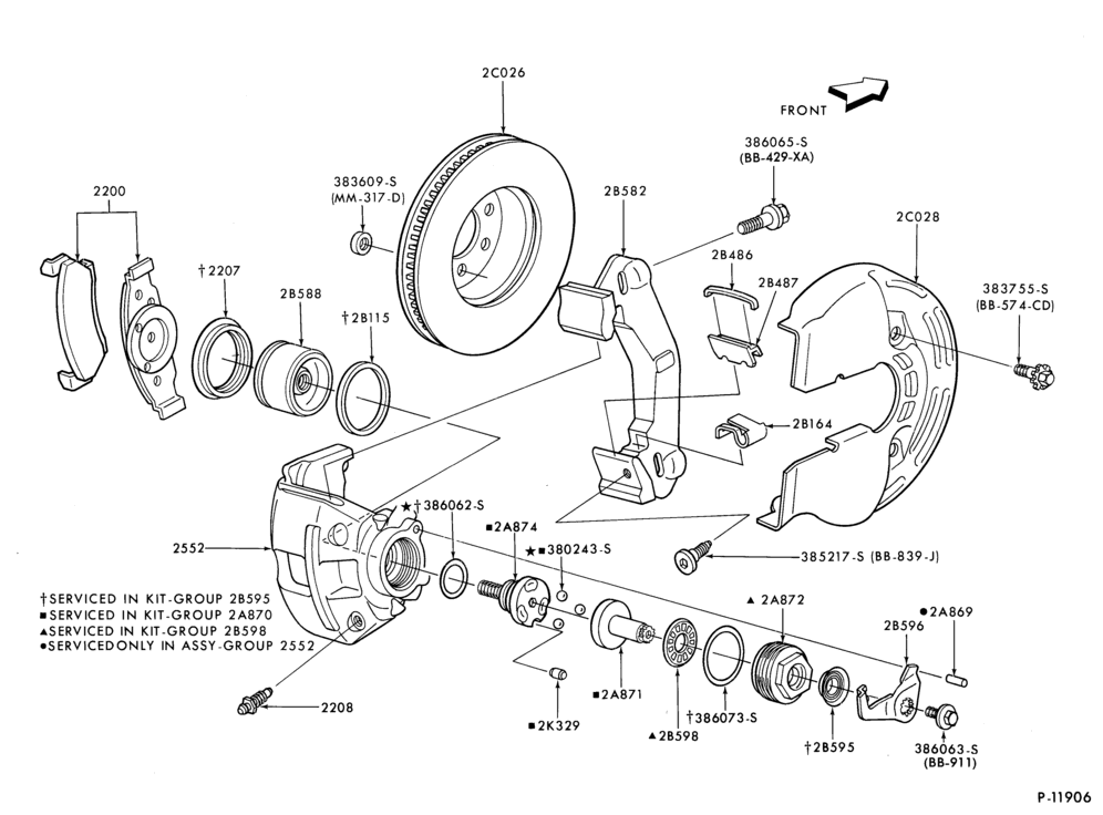 Схема BRAKES-Brake assy. - drum rear