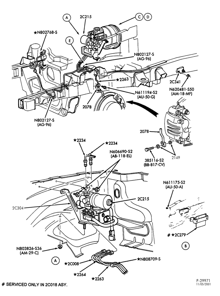 Схема BRAKES-Brake system - with anti-lock - Page A-BN