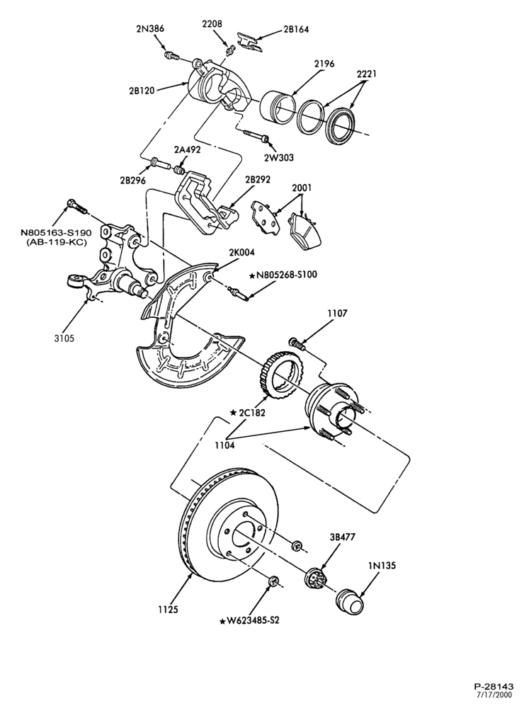 Схема BRAKES-Brake asy. - disc front - exc. Cobra