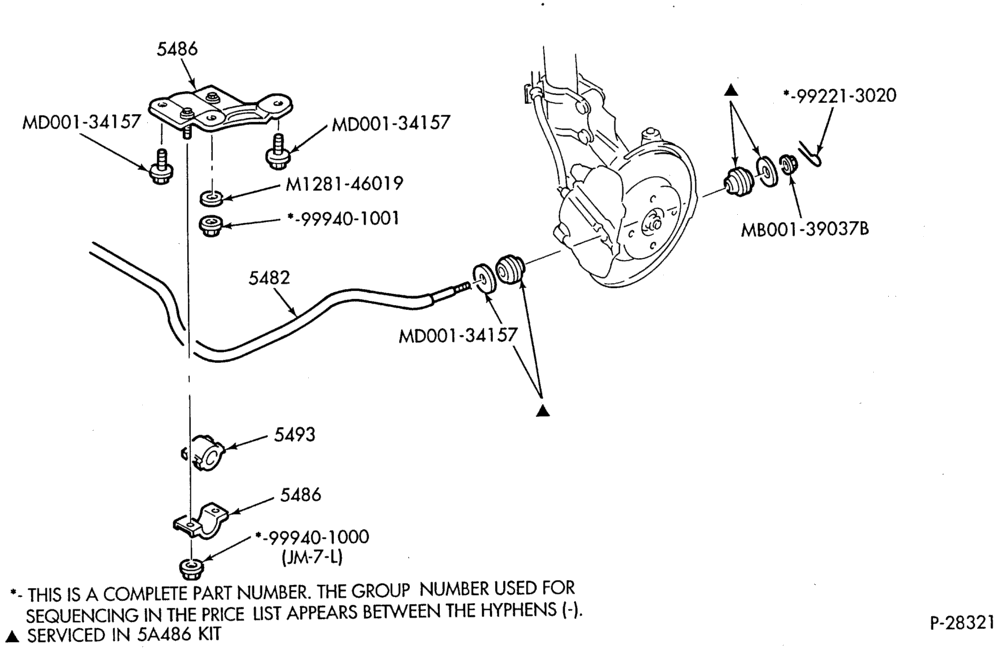 Схема FRONT SUSPENSION-Front stabilizer bar