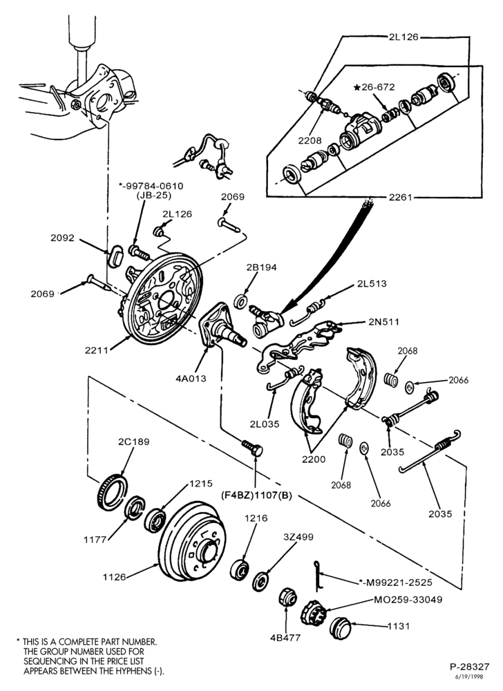 Схема BRAKES-Brake cylinder assembly - rear