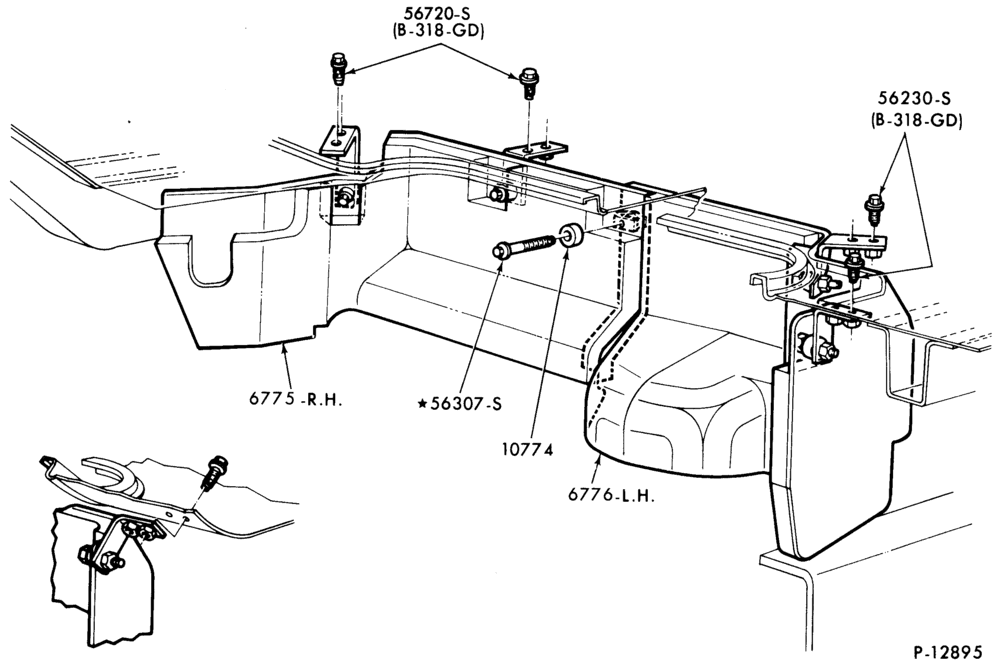 Схема 6 CYL. 6.9L (426 C.I.D.) DIESEL - DETROIT 6-71-L-LN-LNT-LT900-rear
