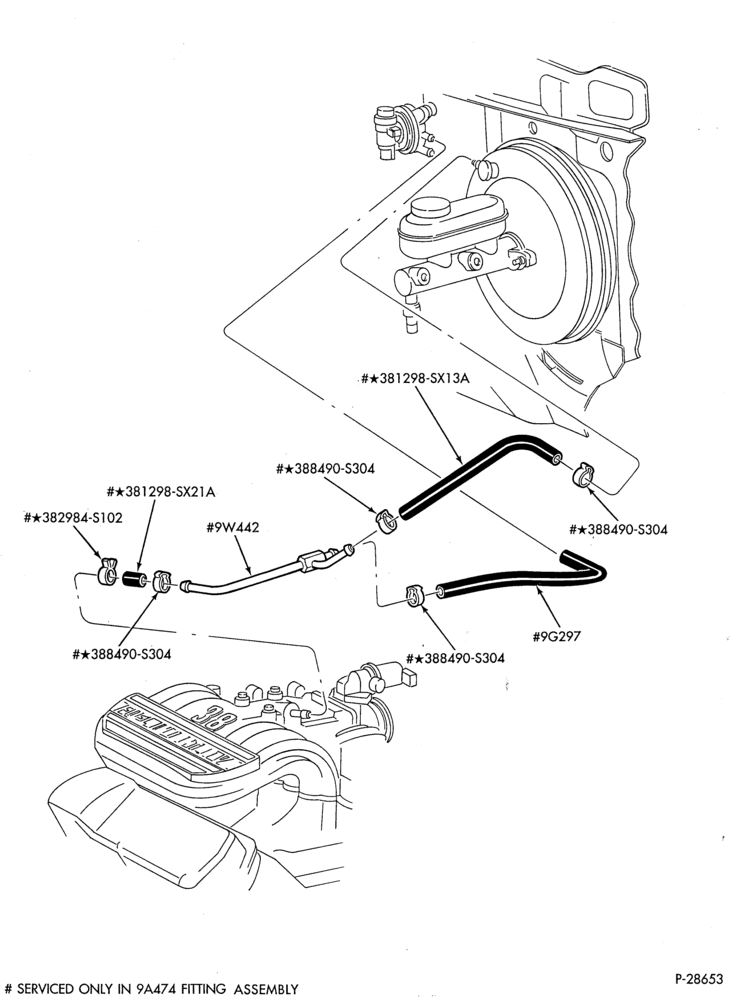 Схема 6 CYL. 3.8L-Vacuum system & related parts