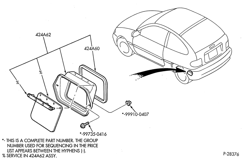 Схема LIFT/TAILGATE, LUGGAGE & BACK WINDOW-Rear air extractor & grilles