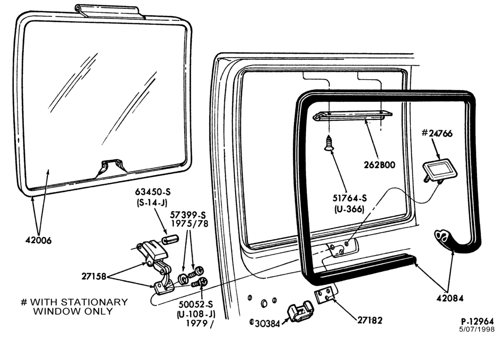 Схема DOORS AND WINDOWS-Back door window parts (moveable)-laminated-All