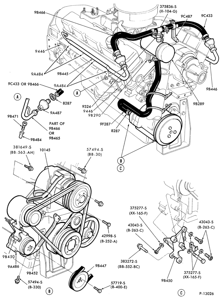 Схема 8 CYL. 7.8L, 8.8L (477, 534 C.I.D.) GAS-L-LN-LNT-LT-LTS900