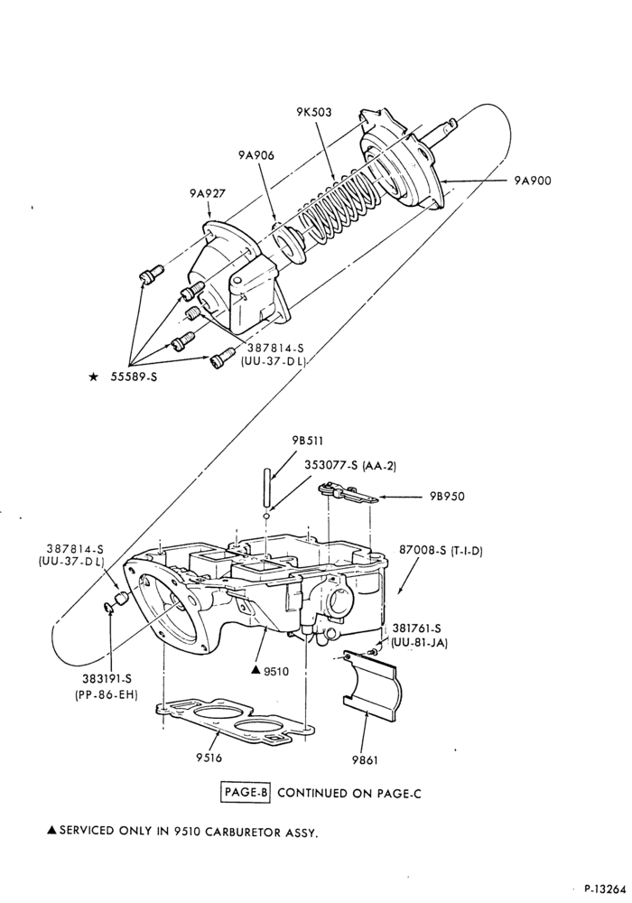 Схема 8 CYL. 4.2L (255 C.I.D.)-Carburetor  - Ford 2/B (VV)- main body