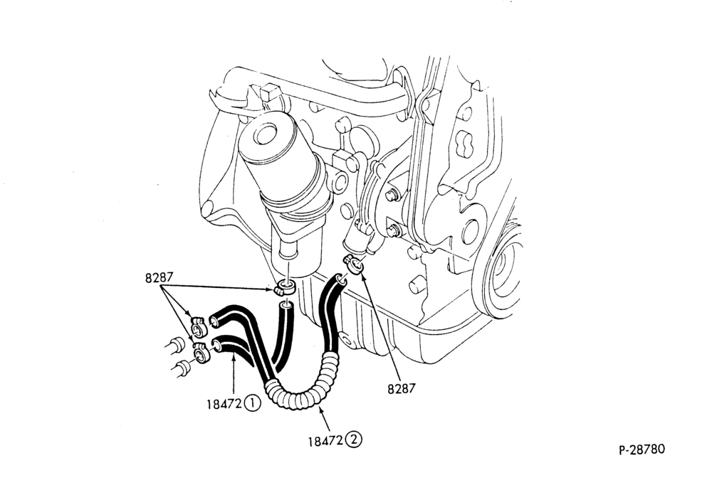 Схема HEATER HOSES & TUBES-4 cyl. - 2.0L - Diesel - w/A/C-B,MB