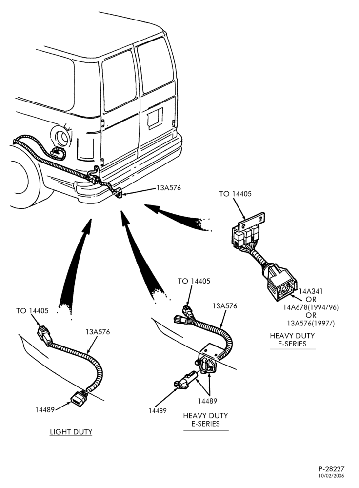 Схема ELECTRICAL SYSTEMS-Trailer tow - rear-E150/550