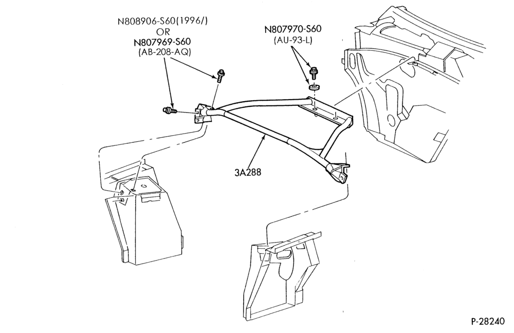 Схема FRONT SUSPENSION-Body isolation bracket