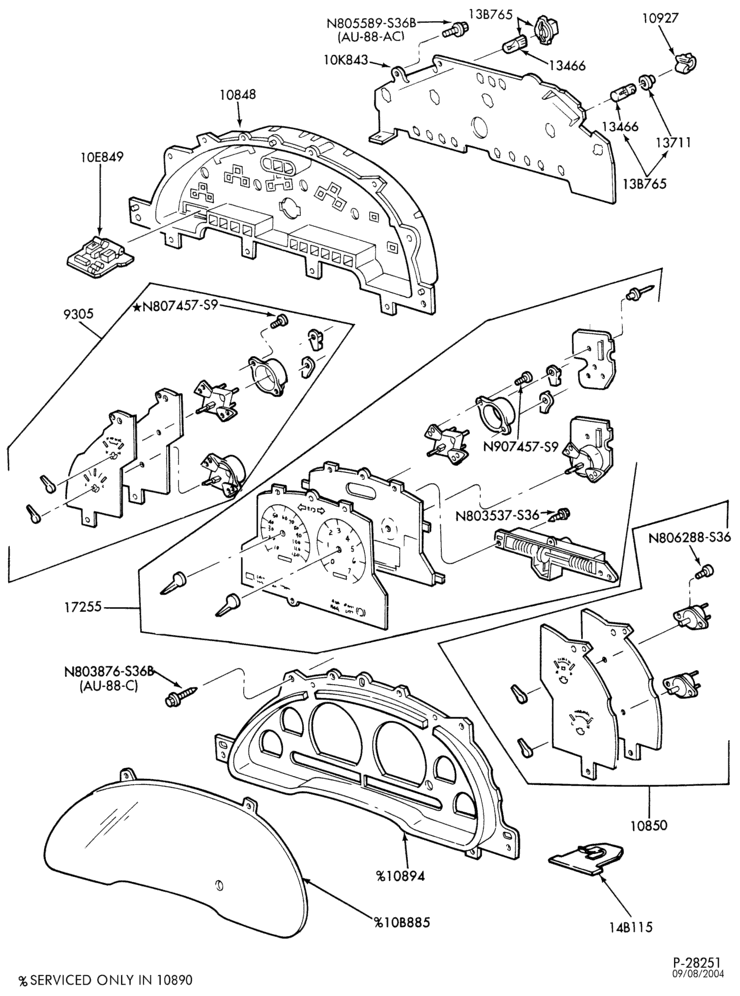 Схема Генератор, INSTRUMENT CLUSTER, BATTERY-Instrument cluster parts