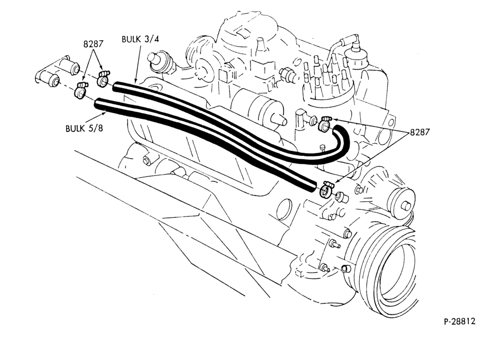 Схема HEATER HOSES & TUBES-8 cyl. - 4.2L-P,MP