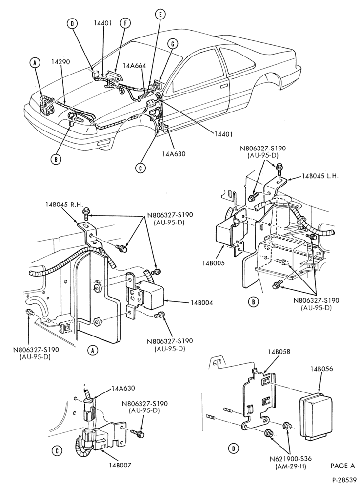 Схема ELECTRICAL SYSTEMS-Air bag modules, sensors & wiring - Page A