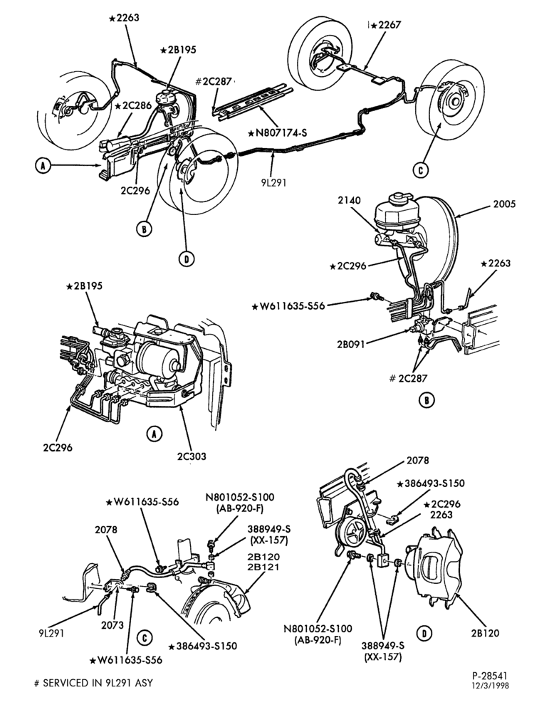 Схема BRAKES-Disc brake system - w/anti-lock - Page A