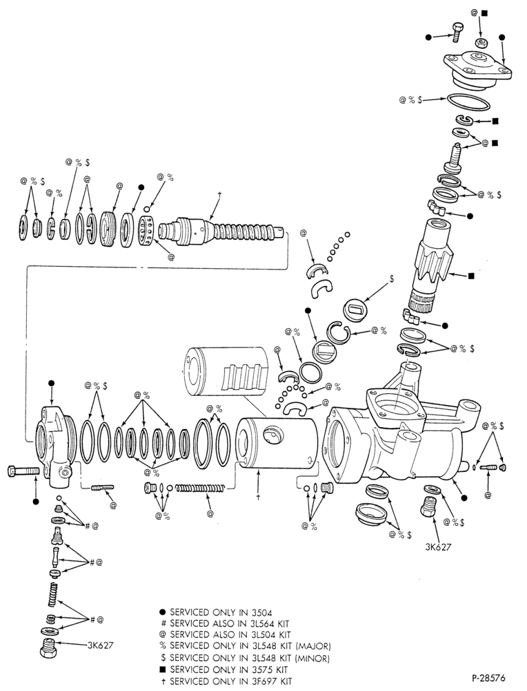 Схема STEERING-POWER - Gear asy. - Bendix C-300-B600/700