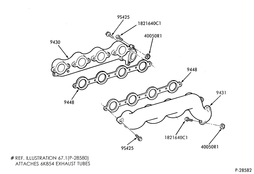Схема 8 CYL. 7.3L - DIESEL-Manifold & related parts - turbo direct injection