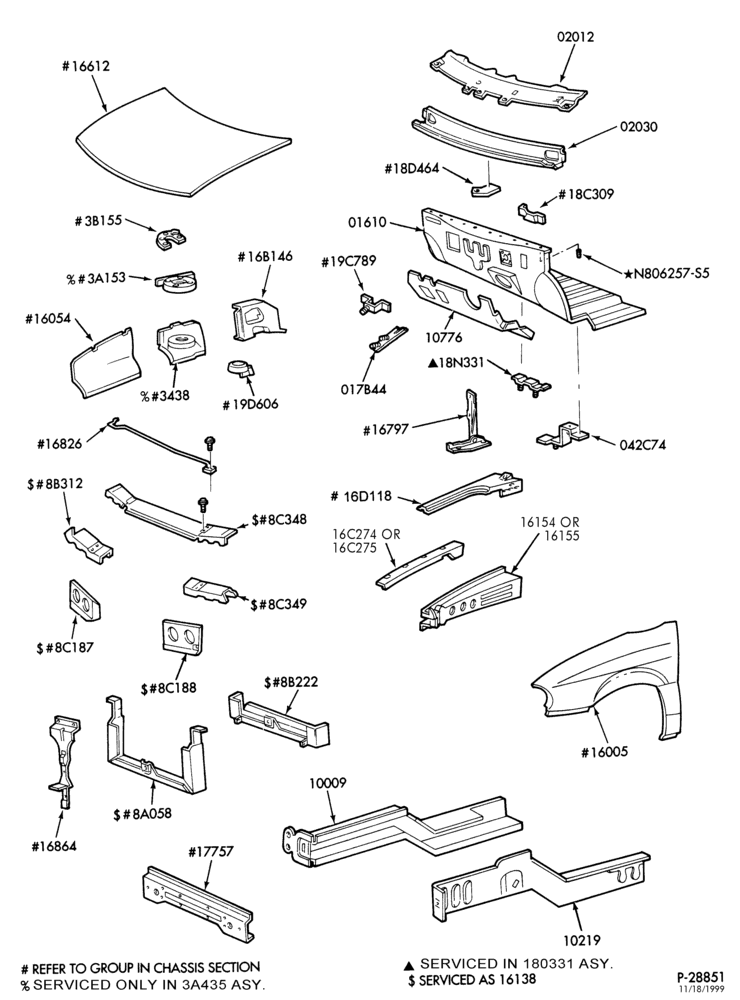 Схема SHEET METAL-Sheet metal - upper body - front - 3 door-TW