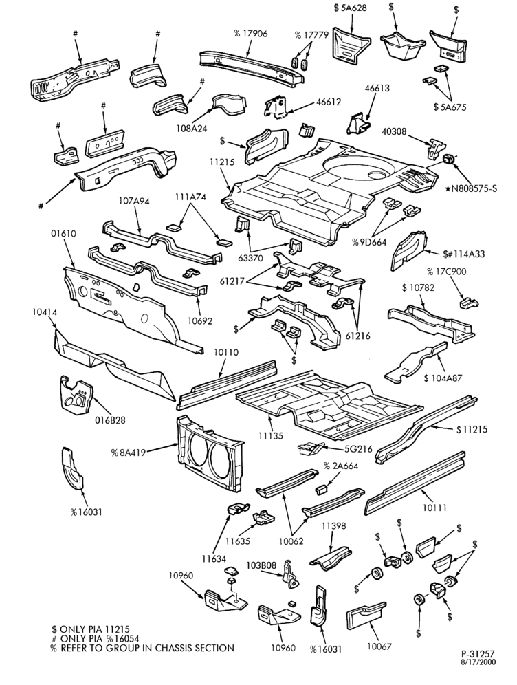 Схема SHEET METAL-54 - lower body