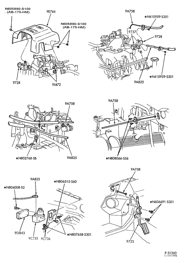 Схема Воздушный фильтр, CHOKE, ACCEL, SPEED CONTROL-Accelerator & transmission linkage
