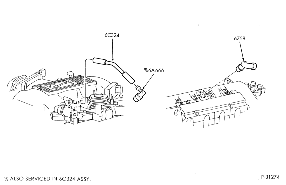 Схема 8 CYL. 4.6L - DOHC-Crankcase ventilation system