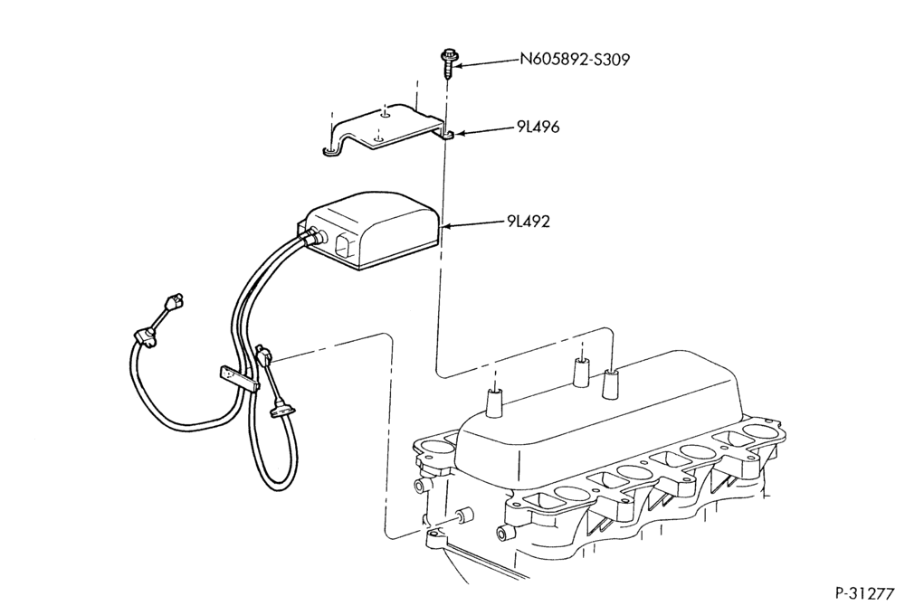 Схема 8 CYL. 4.6L-Control asy. - intake manifold air shutoff - DOHC
