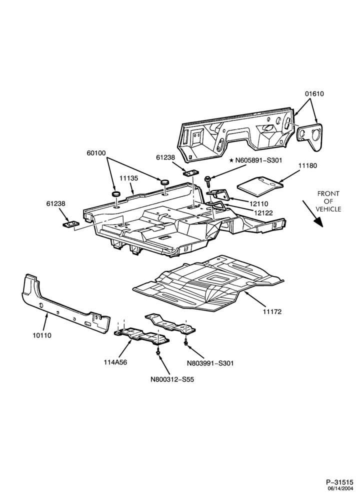 Схема SHEET METAL-Sheet metal parts - lower - Regular Cab-F150/250-Under 8500# GVW