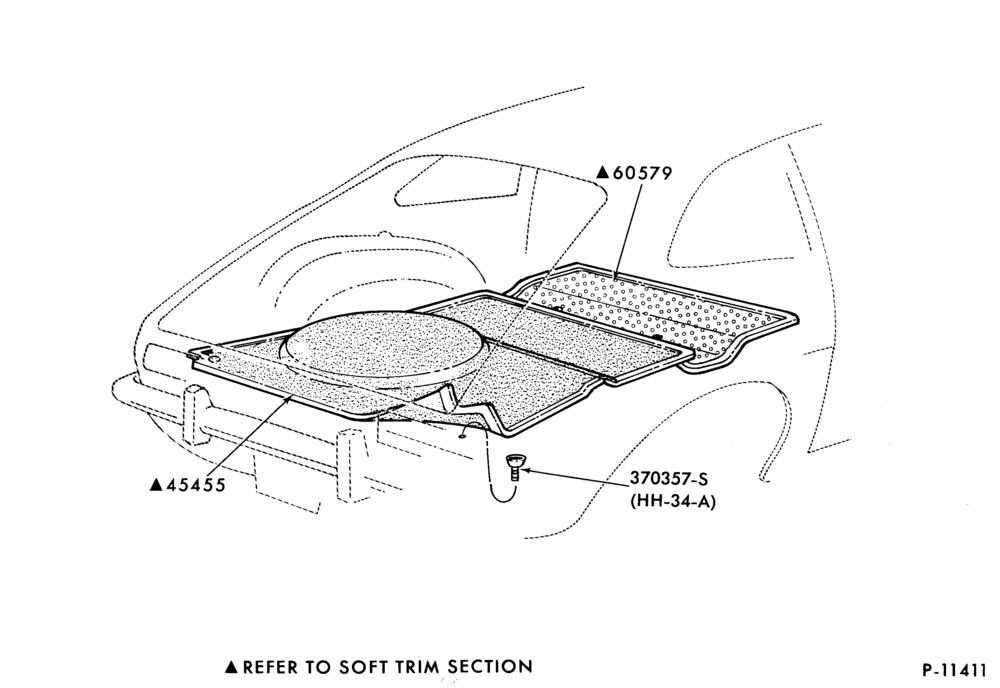 Схема SOFT, INTERIOR TRIM-Luggage compartment trim - w/folding rear seat