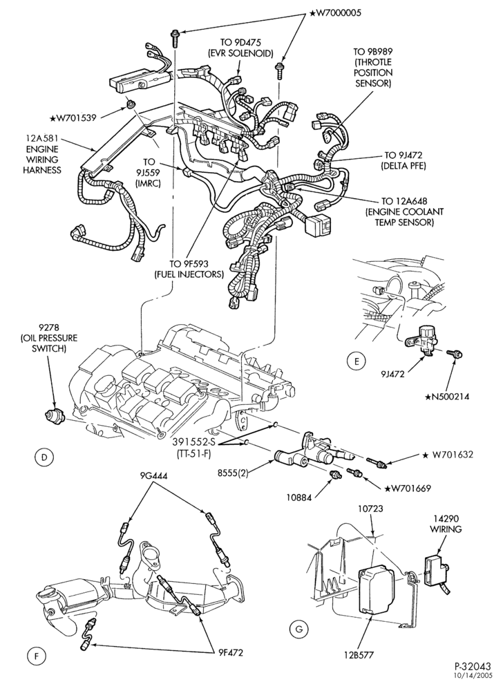 Схема 6 CYL. 3.0L - DOHC-Powertrain control module (P.C.M.) - Page B