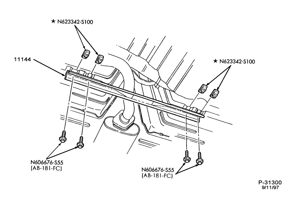 Схема SHEET METAL-Floor pan reinforcement