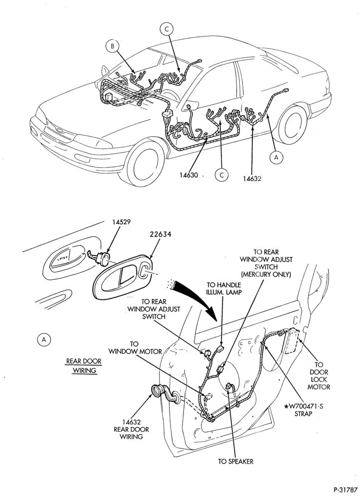 Схема ELECTRICAL SYSTEMS-Power windows, door locks, wiring & related parts - Page A