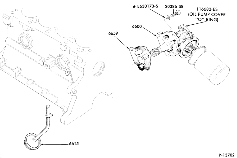 Схема 4 CYL. 1.6L (98 C.I.D.)-Oil pump, screen and related parts