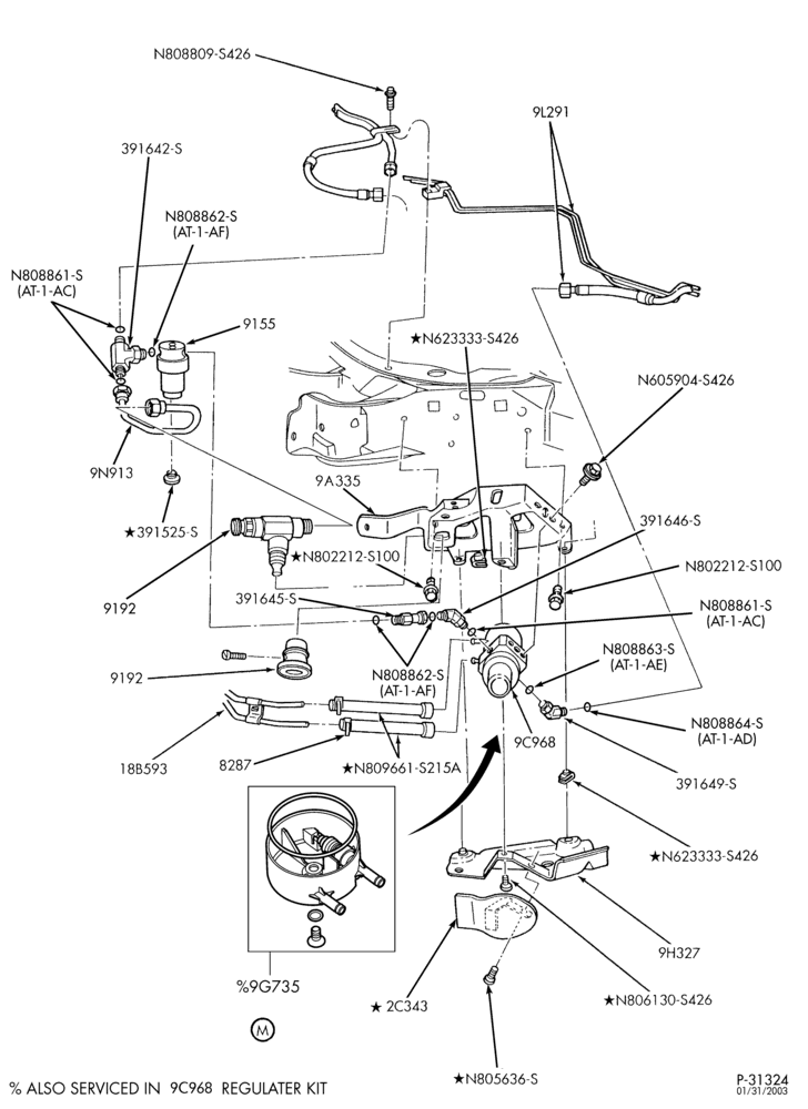 Схема FUEL SYSTEM AND CALIBRATION-Fuel system - natural gas - Ford - Page E